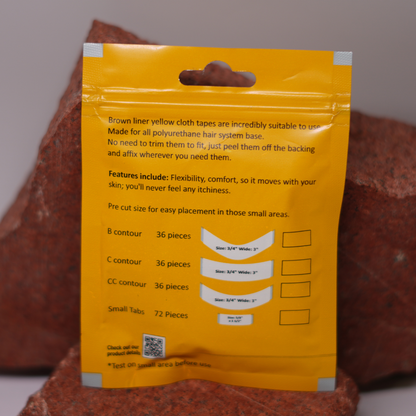 Brown Liner Yellow Cloth Tape for Hair Patch (36pieces pack) - JOKER WIGS ARTS & CRAFTS